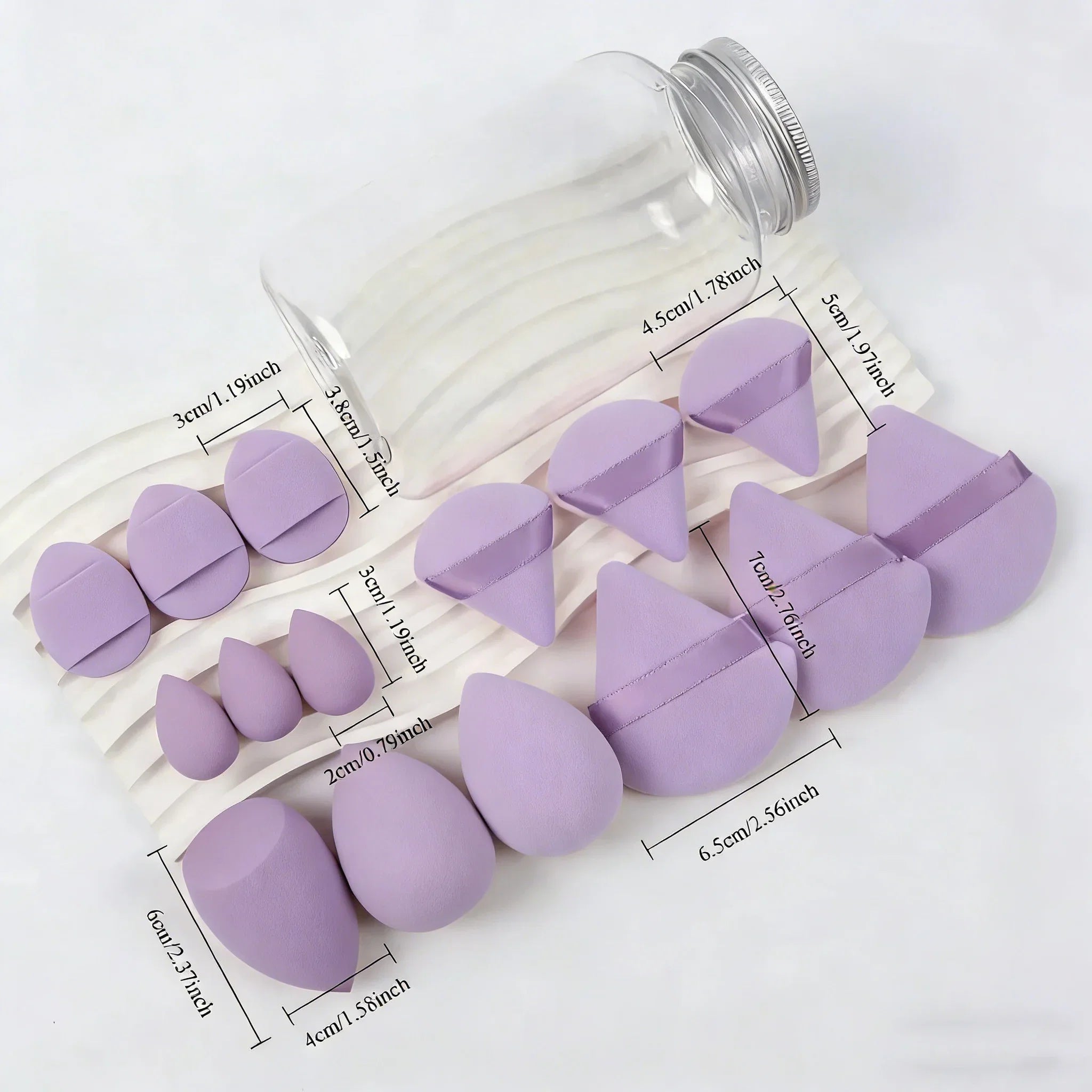 12pcs/15pcs Makeup Sponge Set | Super Soft Foundation Blender & Powder Puffs