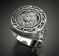 Andara 925 Sterling Silver Ring | Retro Wolf Totem Warrior Ring for Men