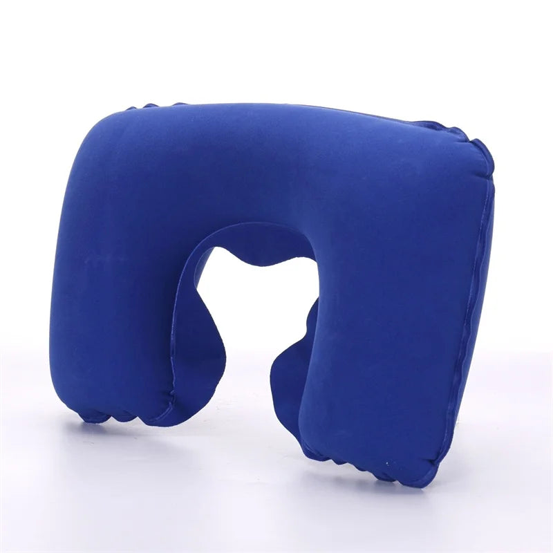 Portable Inflatable Travel Neck Pillow | U-Shape Air Cushion for Airplane