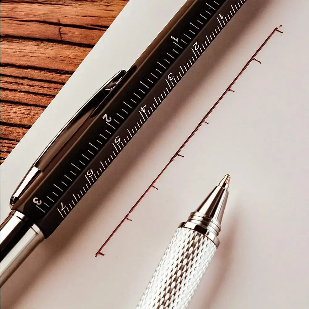 7 in 1 Multifunctional Pen Touch Screen Stylus | Ballpoint Pen Tool with Screwdriver and Level Gauge
