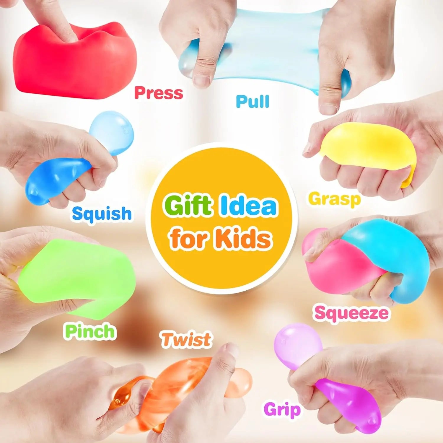 Stress Cube Squishy Fidget Toys | High Density Gel Filled Sensory Calming Toys