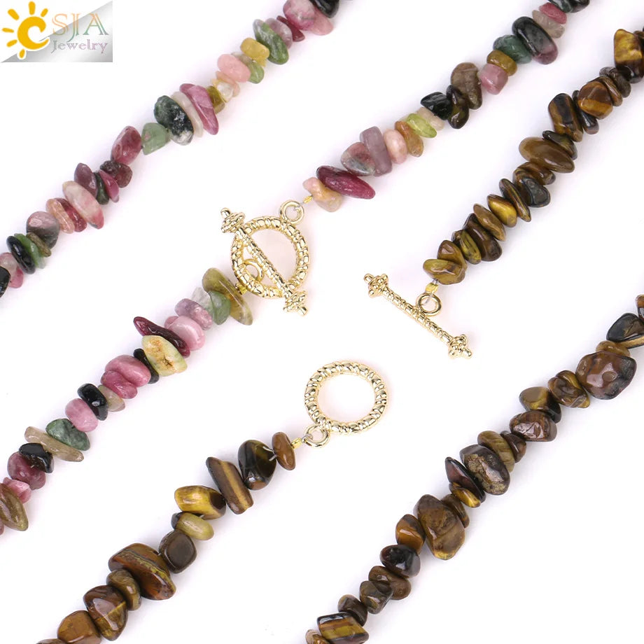 Natural Chip Stone Choker Necklace | Bohemia Crystal Bead Jewelry
