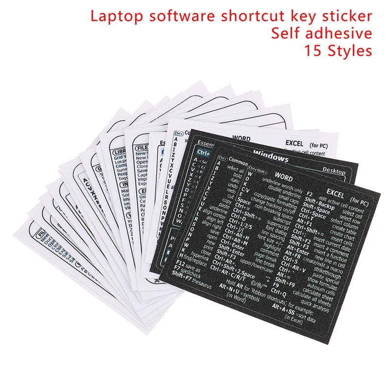Windows PC Keyboard Shortcut Sticker | Reference Guide for Laptop Desktop