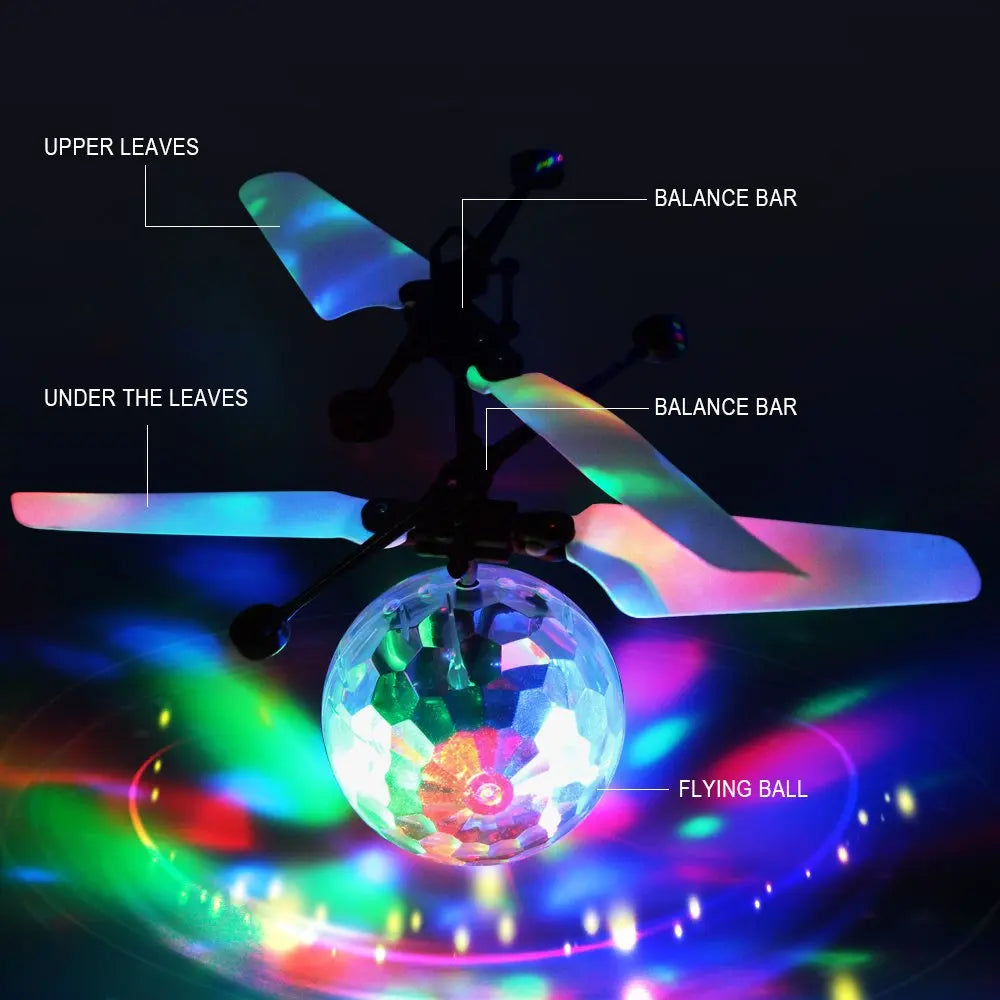 Gesture-controlled Luminous Crystal Ball Pendant | Interactive Light Toy for Kids
