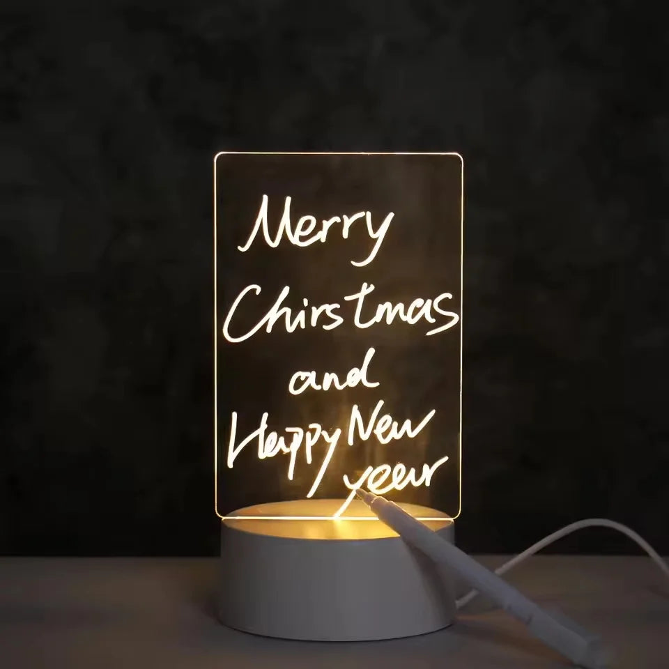 DIY Notepad LED Drawing Board | Glowing Acrylic Message Board with Pen