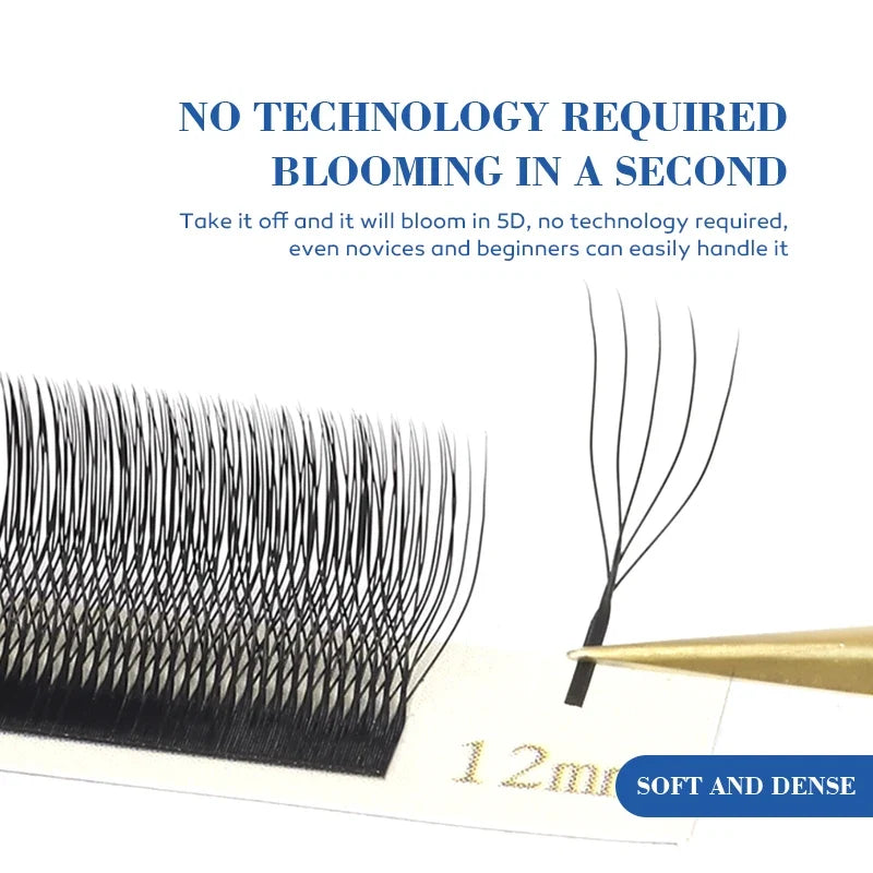 DeceMars U-Shaped 5D Eyelash Extensions | 12 Lines Per Tray