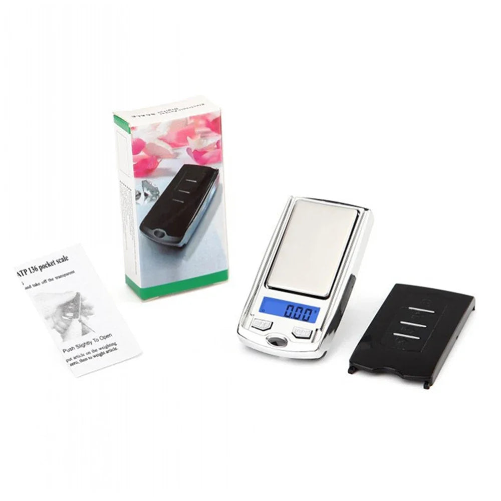 200g 0.01g Precision Pocket Scale | Car Key Shape Mini Digital Gram Scale with LCD