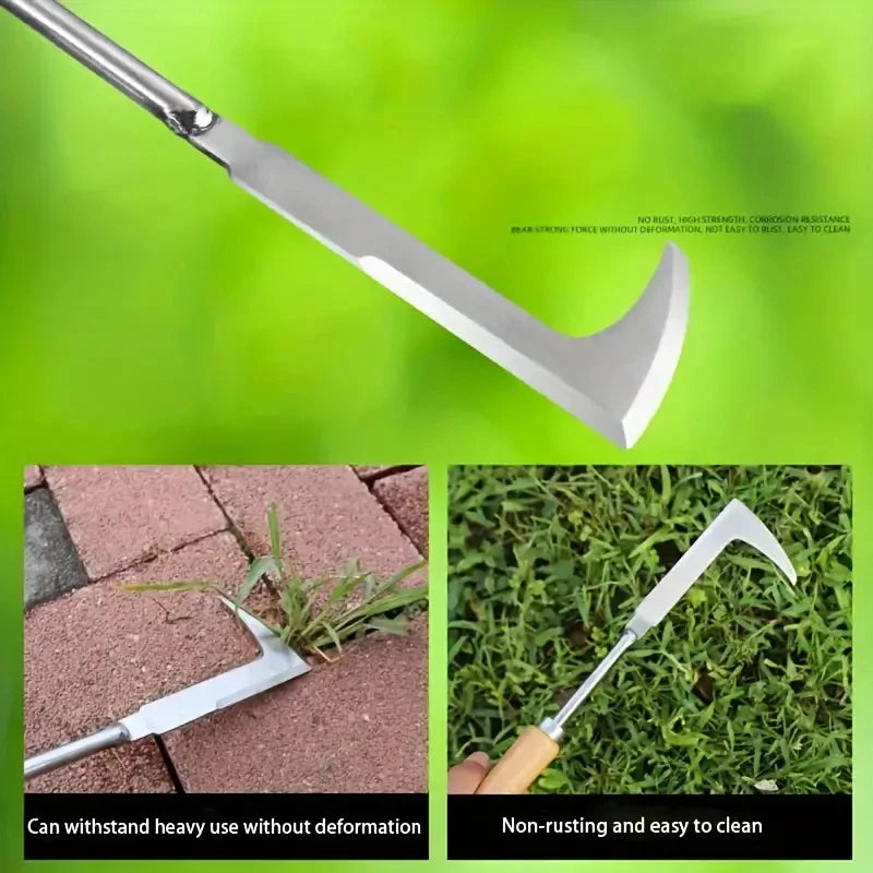 Heavy-Duty Carbon Steel Hand Shovel | Ergonomic Weeding Tool for Cracks and Gardens