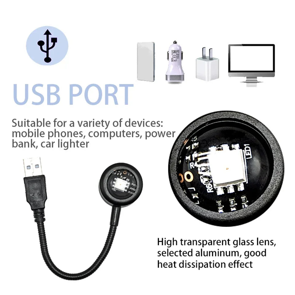 USB Sunset Light LED Rainbow Night Lamp | Photography Wall Atmosphere Decor