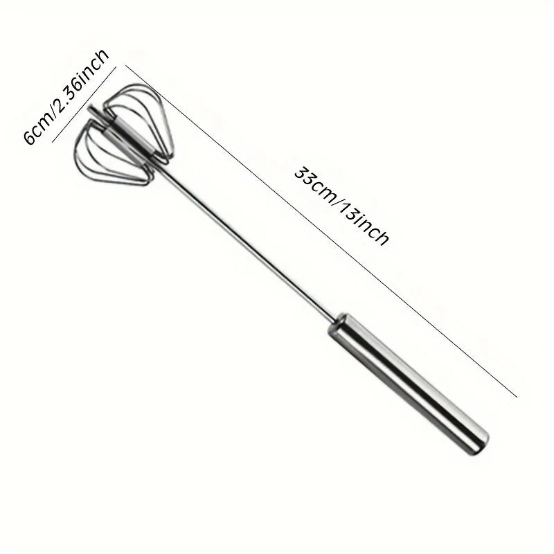 Stainless Steel Semi-Automatic Egg Beater | Manual Cream and Egg Mixer for Baking