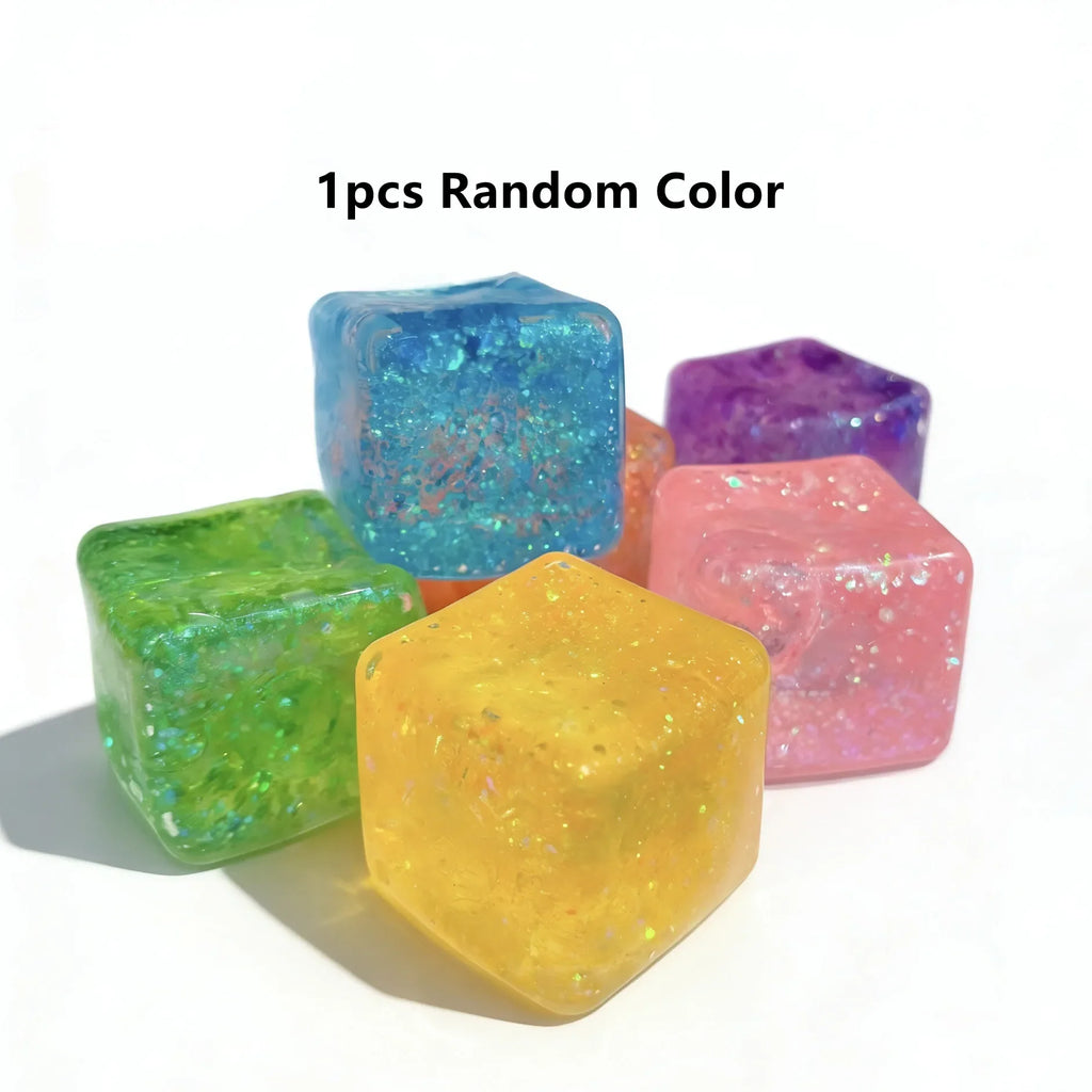 Ice Cube Fidget Toy | Stress Relief Squeeze Ball for Anxiety and ADHD