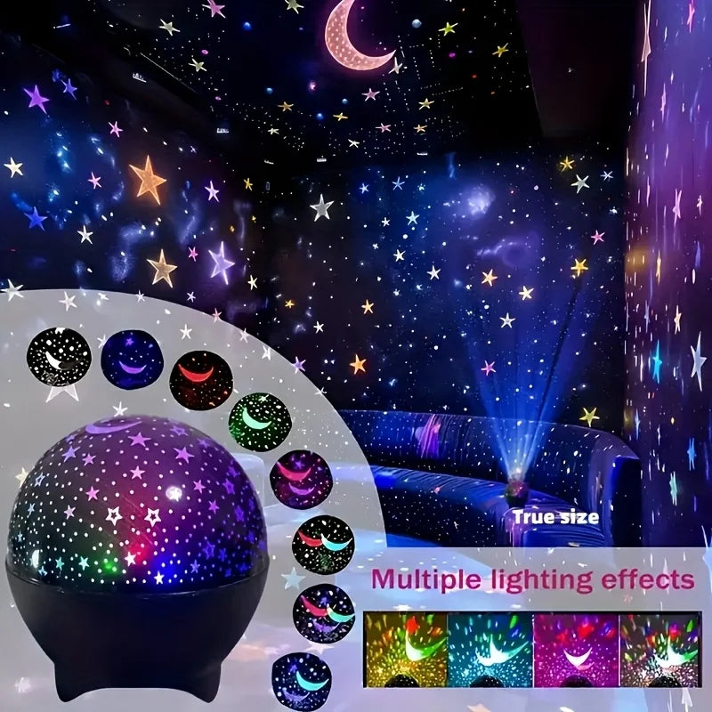 Starry Sky Projector Light | 7-Mode LED Night Light for Kids Room Decor
