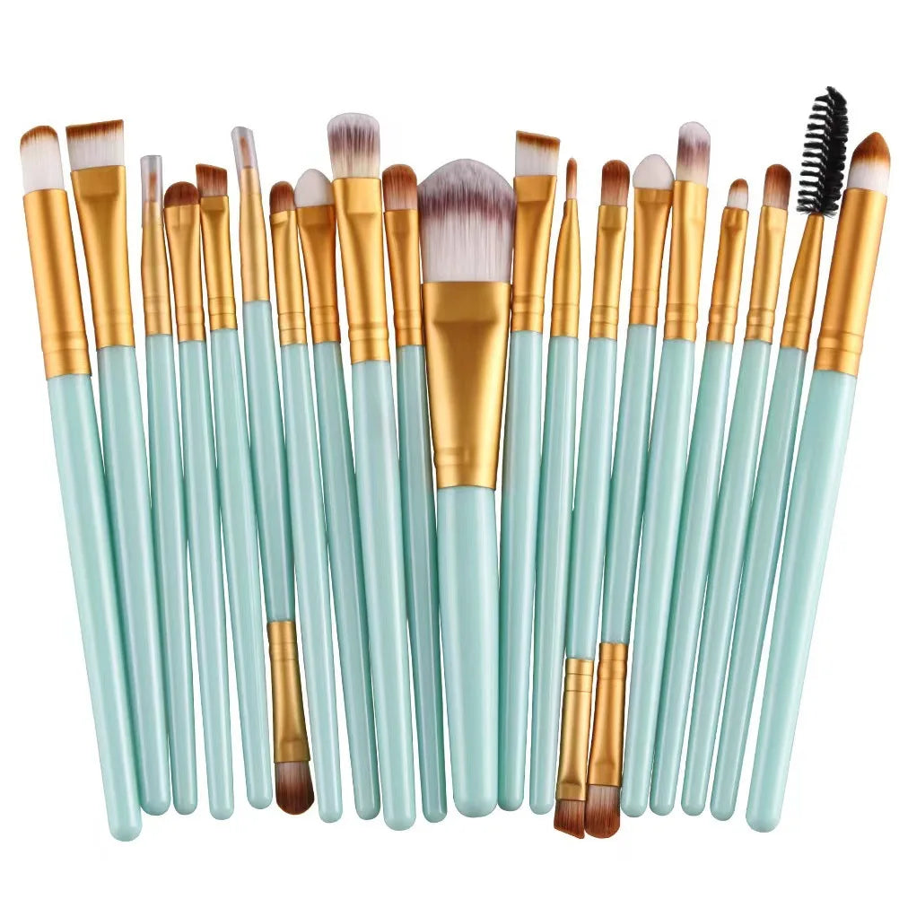 20-Piece Eye Makeup Brush Set | Complete Eye Shadow & Eyeliner Tools