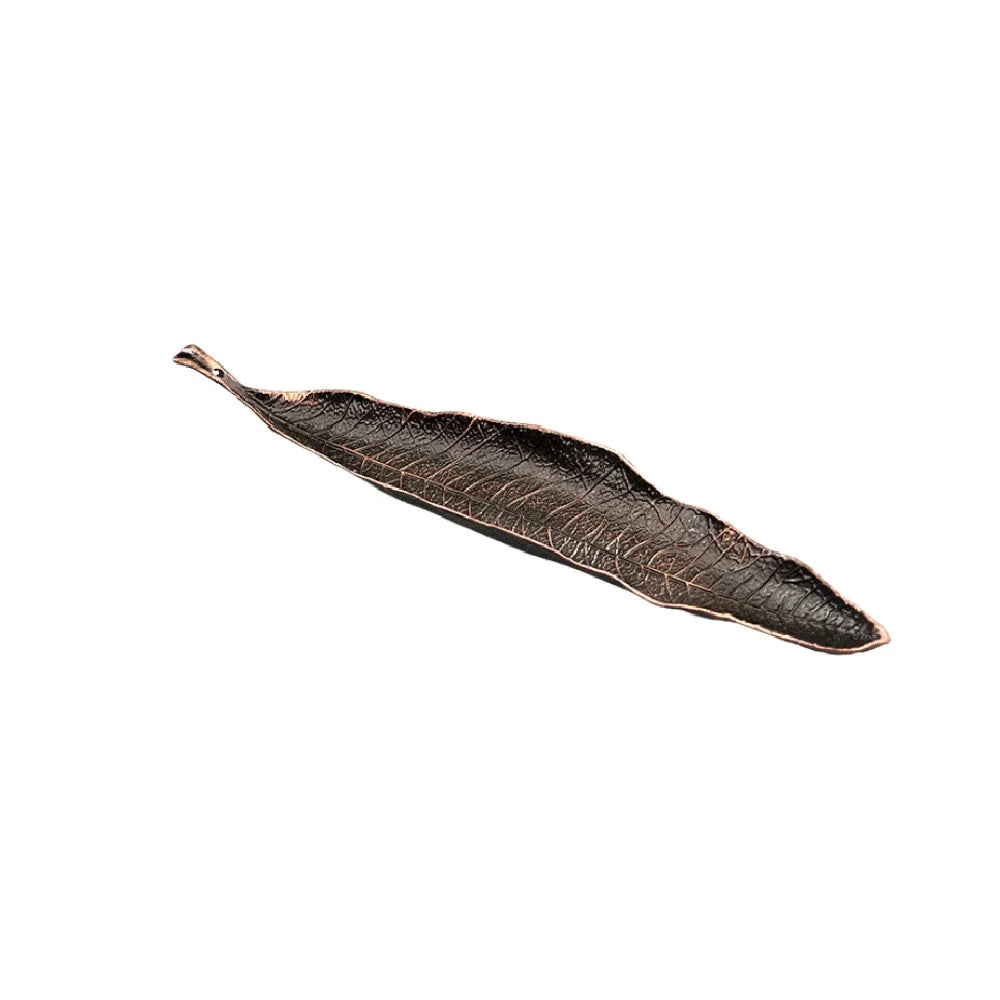 Leaf Incense Burner | Metal Ash Catcher for Meditation and Yoga