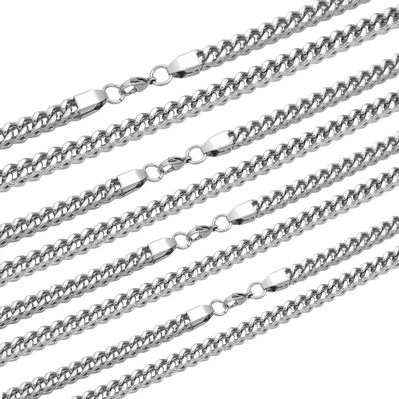 316L Stainless Steel Franco Fox Tail Chain Necklace | Gold Silver Color Gift for Men Women