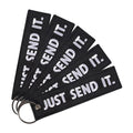 JUST SEND IT Keychains | 5-Pack Luggage Tag and Key Ring Set