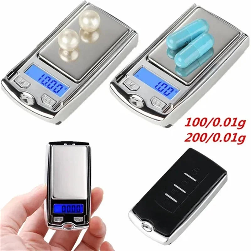 Mini Pocket Digital Scale 100g/200g | Portable Precision Weighing with LCD Backlit Display