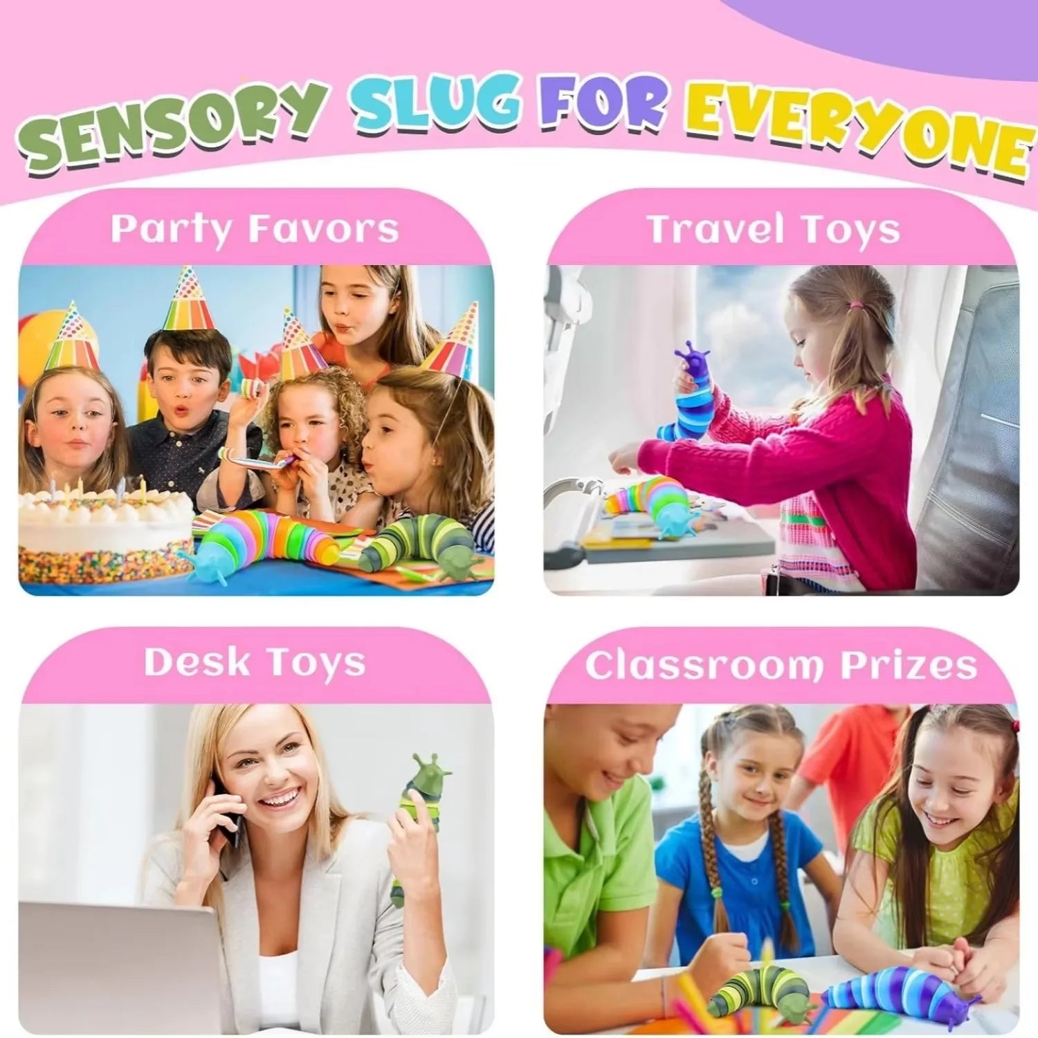 Colorful Simulation Caterpillar Fidget Toy | Articulated Stress Reliever for Kids and Adults