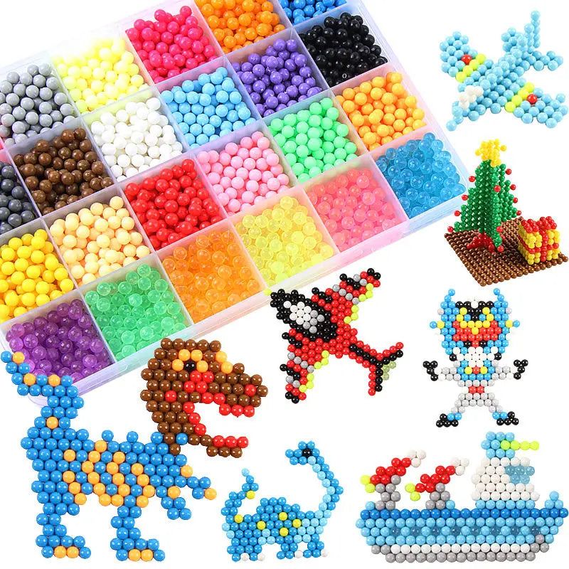 300pcs DIY Water Spray Beads Set | 36 Colors Refill Beads for 3D Puzzle Craft