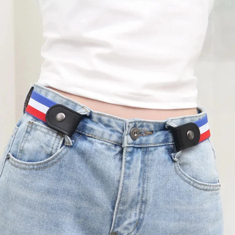 Elastic No-Show Belt | Stretch Woven Waistband for Men and Women