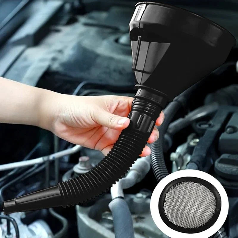 Multi-Functional Flexible Funnel | Spill-Proof Oil Changing Tool for Cars