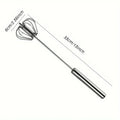 Stainless Steel Semi-Automatic Egg Beater | Battery-Free Manual Cream and Egg Mixer for Baking