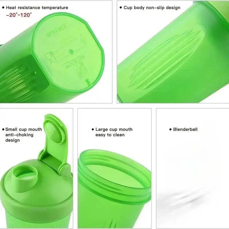 400ml Blender Shaker Bottle | BPA Free Protein Shake Mixer with Leakproof Lid