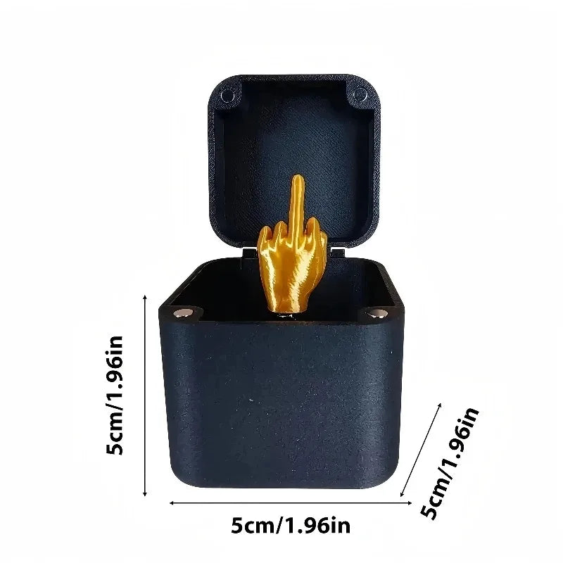 Funny Middle Finger Box Toy | Novelty Desk Decor Gag Gift