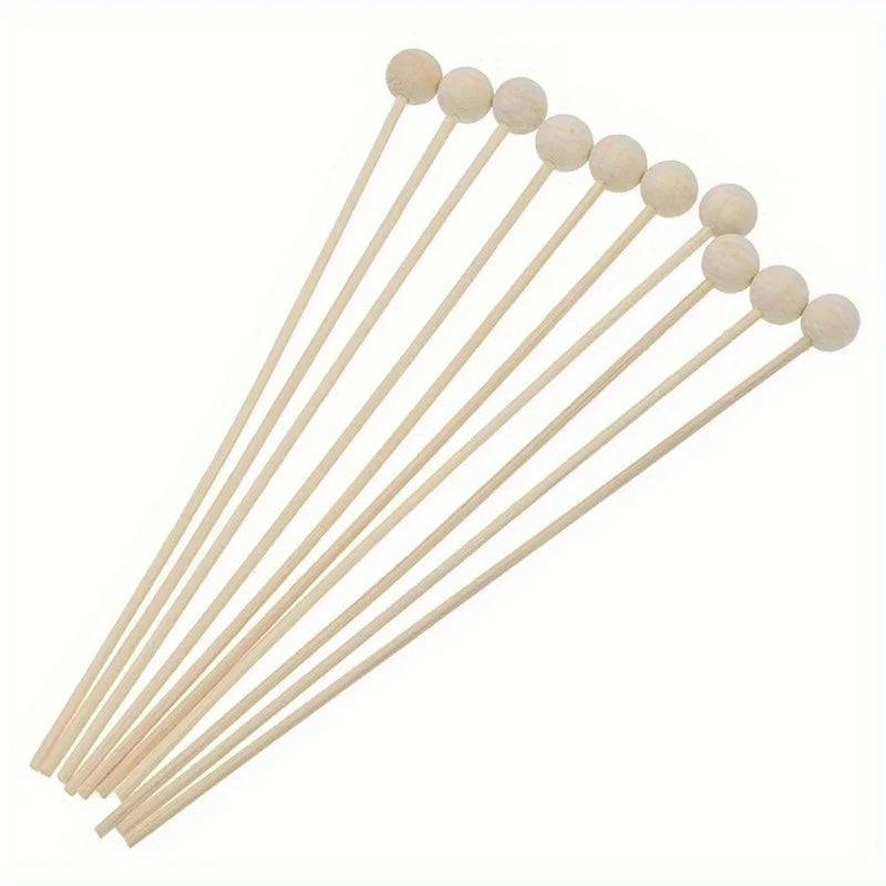 30Pcs Wood Bead Aroma Diffuser Sticks | Natural Rattan Reed Sticks for Home Fragrance