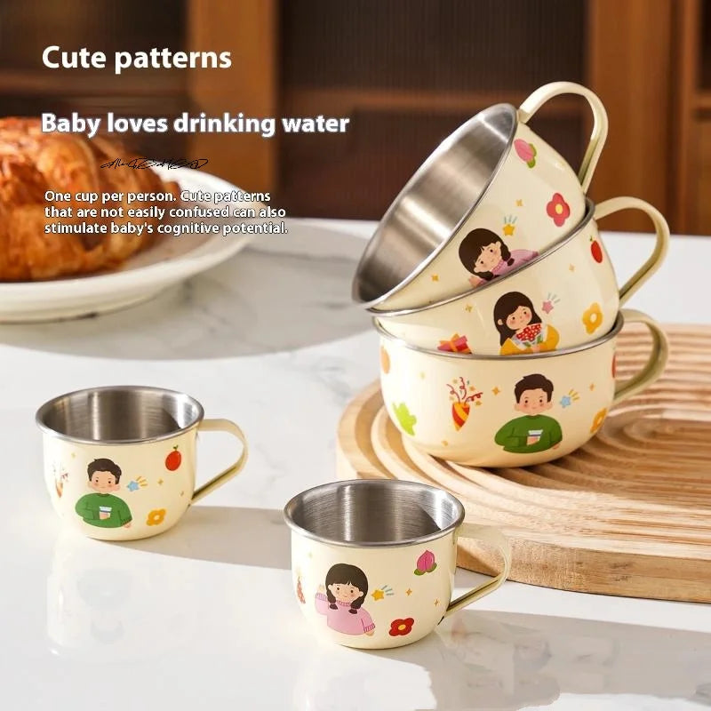 Kids Stainless Steel Water Cup | Anti-Scalding Mini Mug 80/220ml