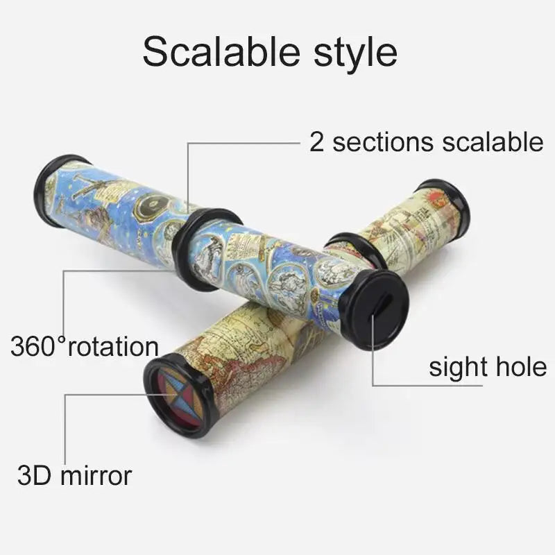 Scalable Kaleidoscope Toy | 30cm Magic Rotating Educational Toy for Kids