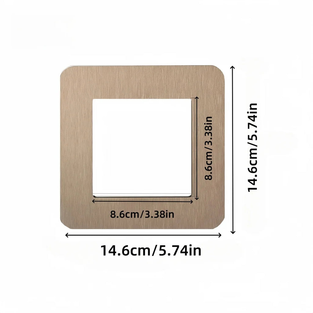 Square Switch Wall Sticker | Pre-stuck Decorative Switch Cover, 14.6x14.6cm