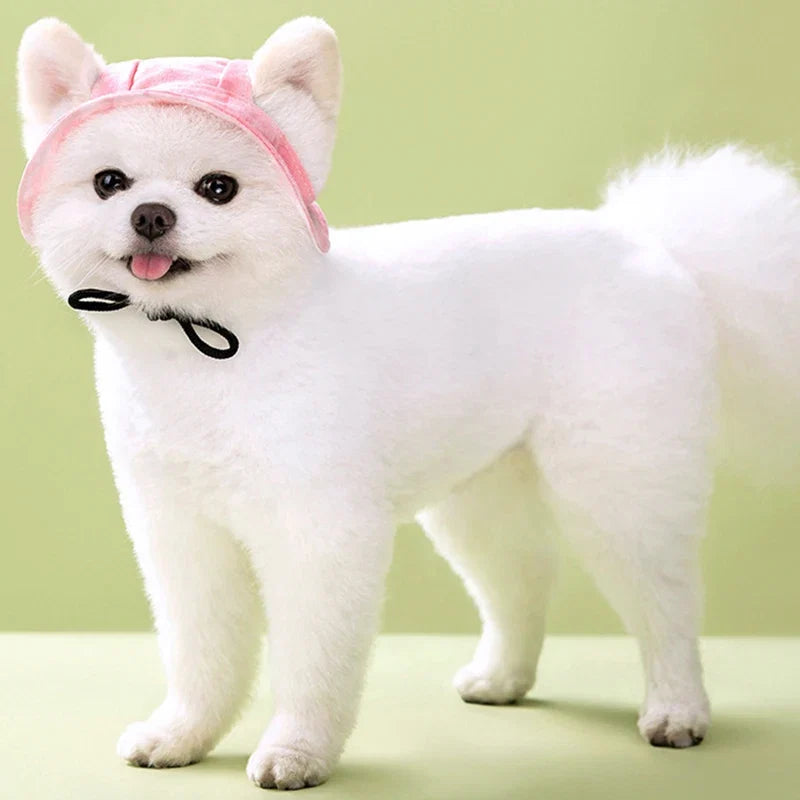 Summer Dog Sun Hat | Breathable Cotton Bucket Hat for Small and Medium Pets