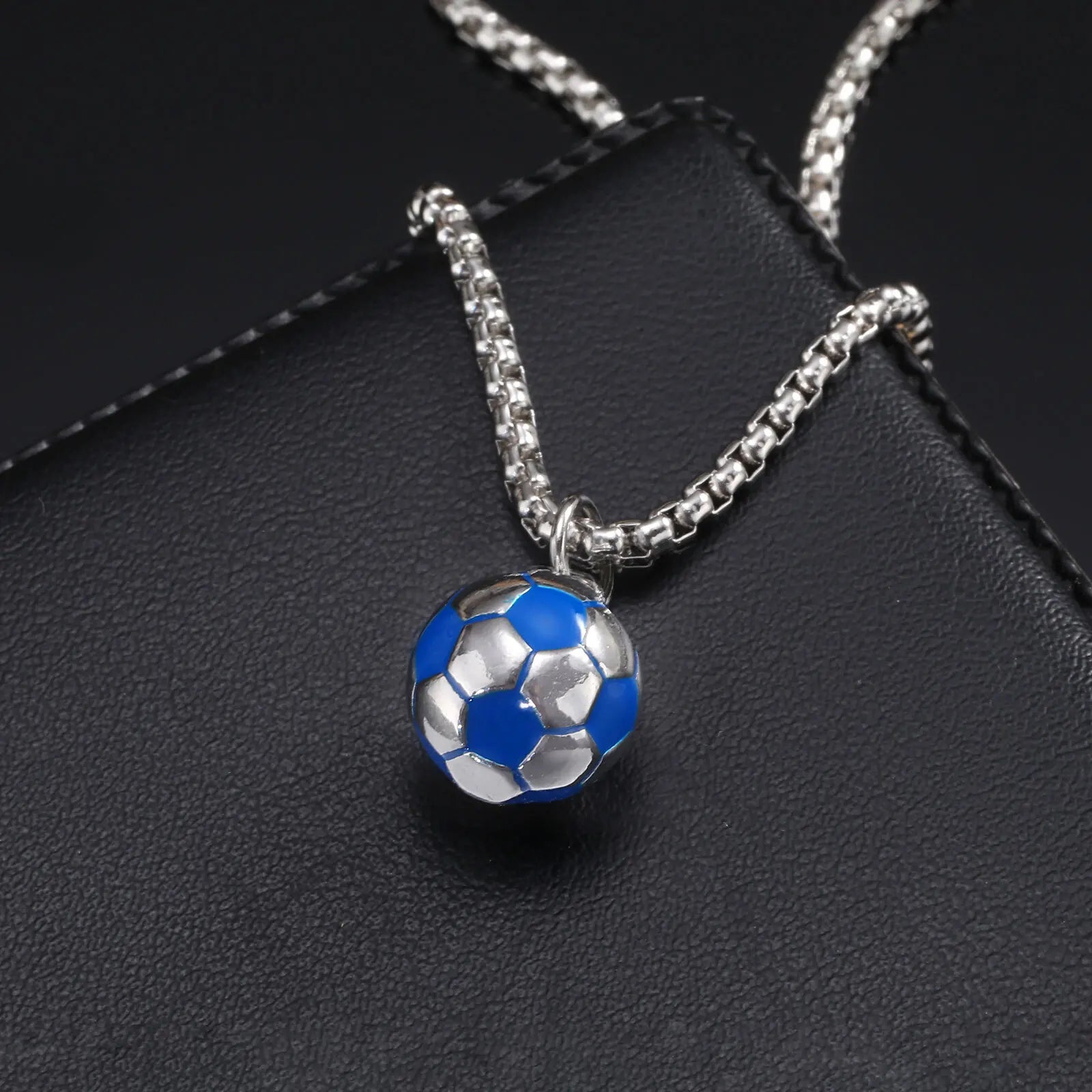 Lucky 3D Soccer Football Pendant Necklace for Men | Stainless Steel Sports Gift