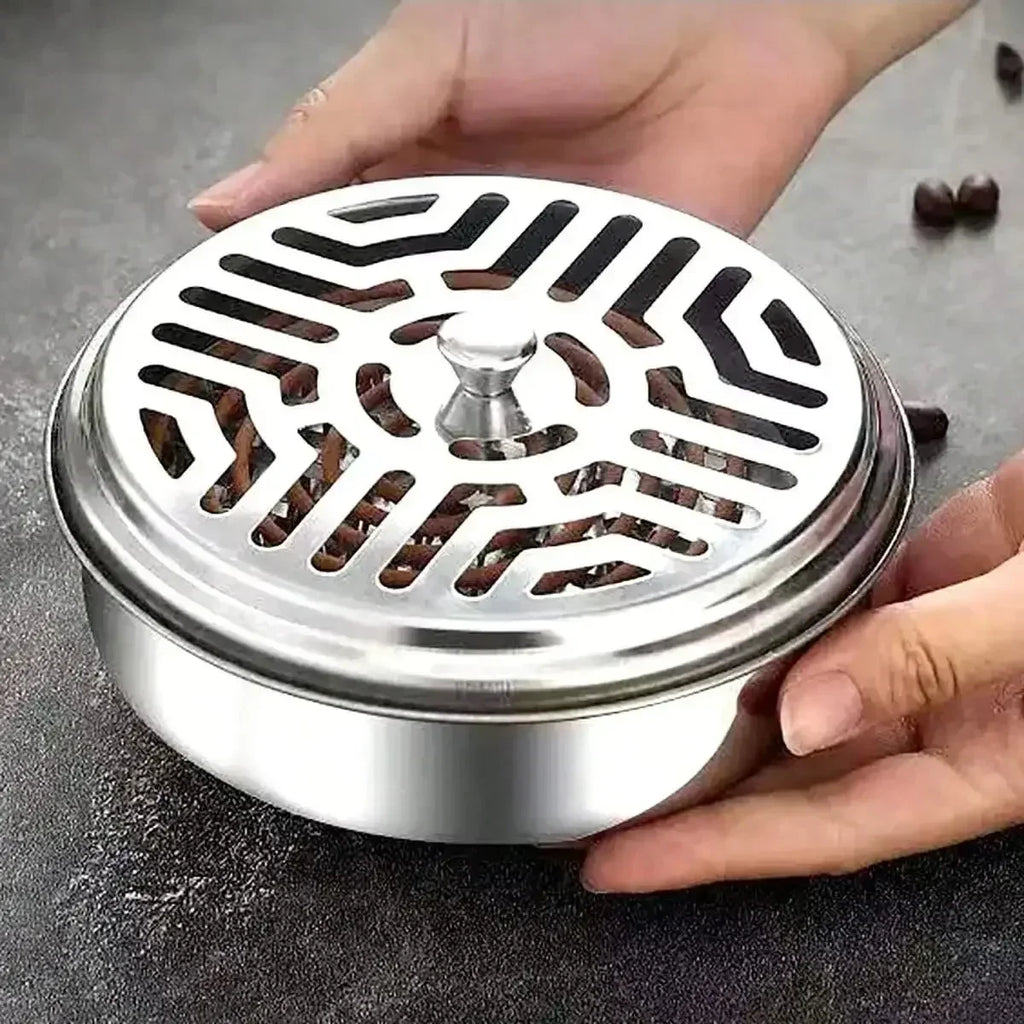 Mosquito Coil Holder with Cover | Portable Insect Repellent Rack for Home and Camping