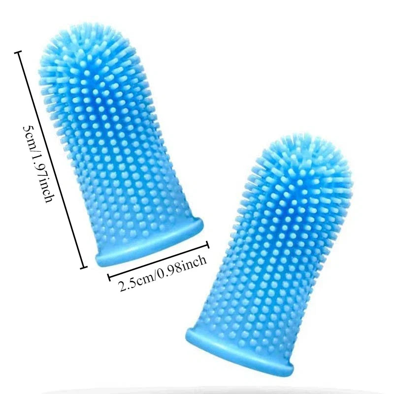 Soft Pet Finger Toothbrush | Dog Teeth Cleaning Breath Care Nontoxic Silicone