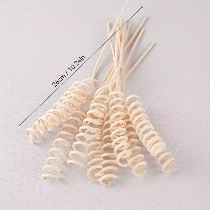 10Pcs Plant Curved Rattan Sticks | Reed Diffuser Replacement Sticks for Home Fragrance