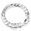 925 Sterling Silver Bracelet | Sideways Charm Bracelet for Men and Women