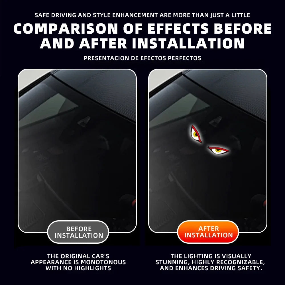 Devil’s Eye Car Warning Light | Solar and USB-C Rechargeable Safety Lamp
