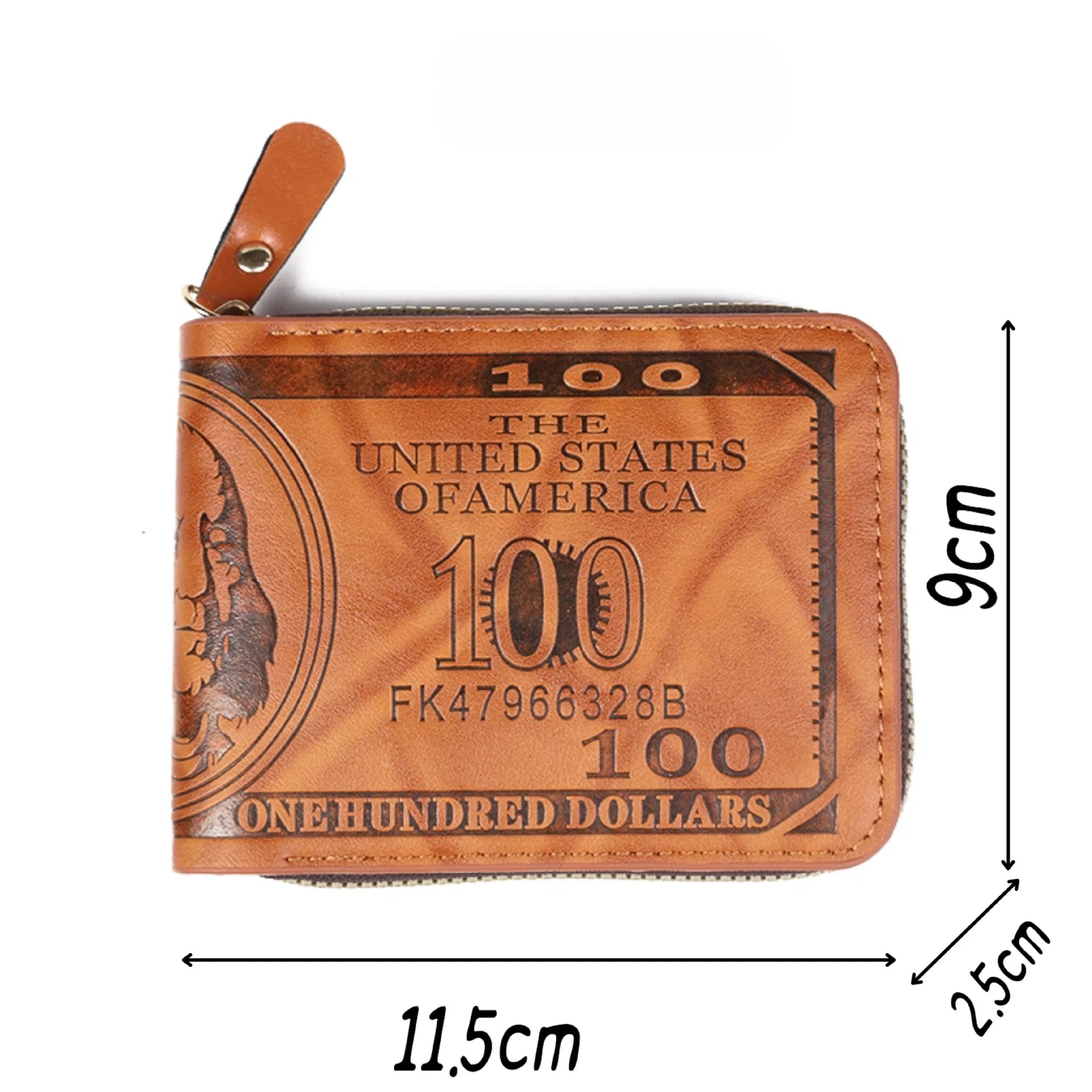 CEXIKA Men's Leather Wallet | Zipper Clutch with Card Holder