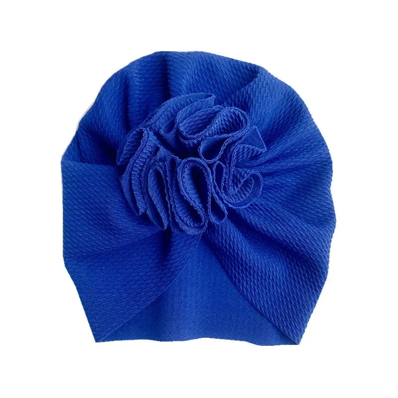 Baby Girl Turban Hat | Lovely Flower Soft Cap for Newborn Photography