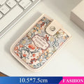 Creative 5 Card Pocket PU Leather Mini Wallet with RFID Blocking and Floral Print | Slim ID Card Holder