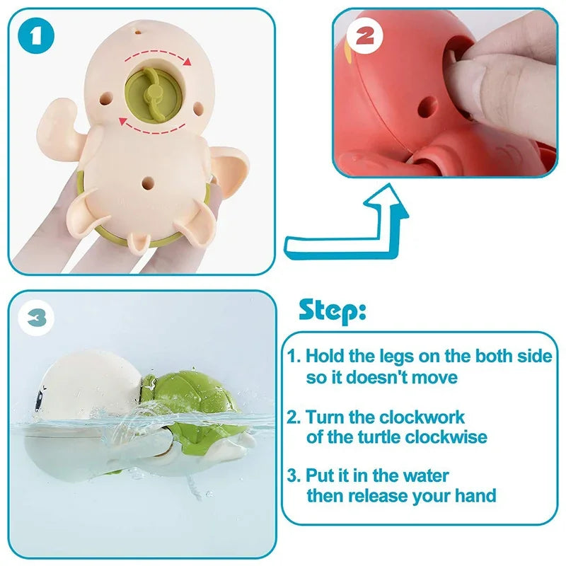 Whale Clockwork Bath Toy | Wind-Up Swimming Water Play for Toddlers