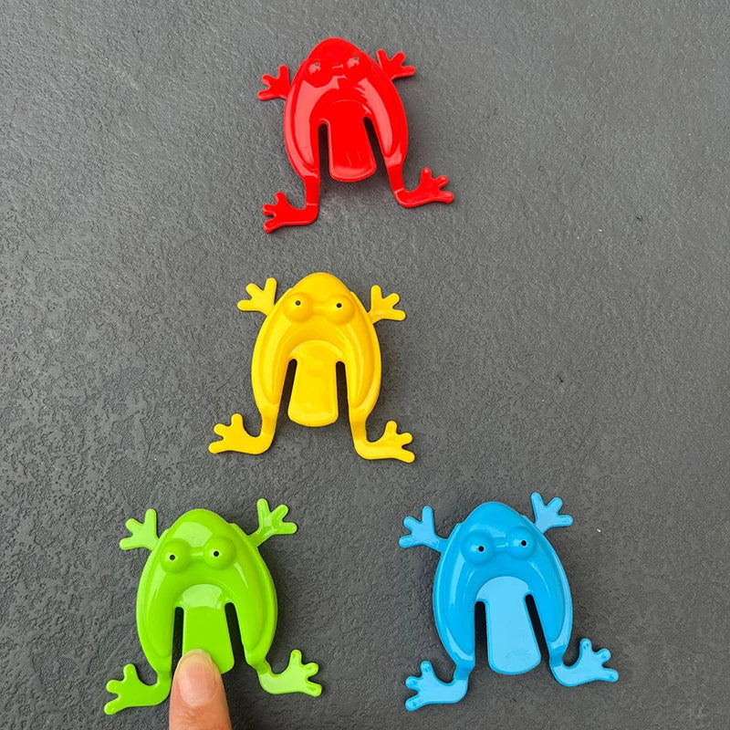 Finger Press Jumping Frog Toy | Fun Antistress Bouncing Toy for Kids and Family Games