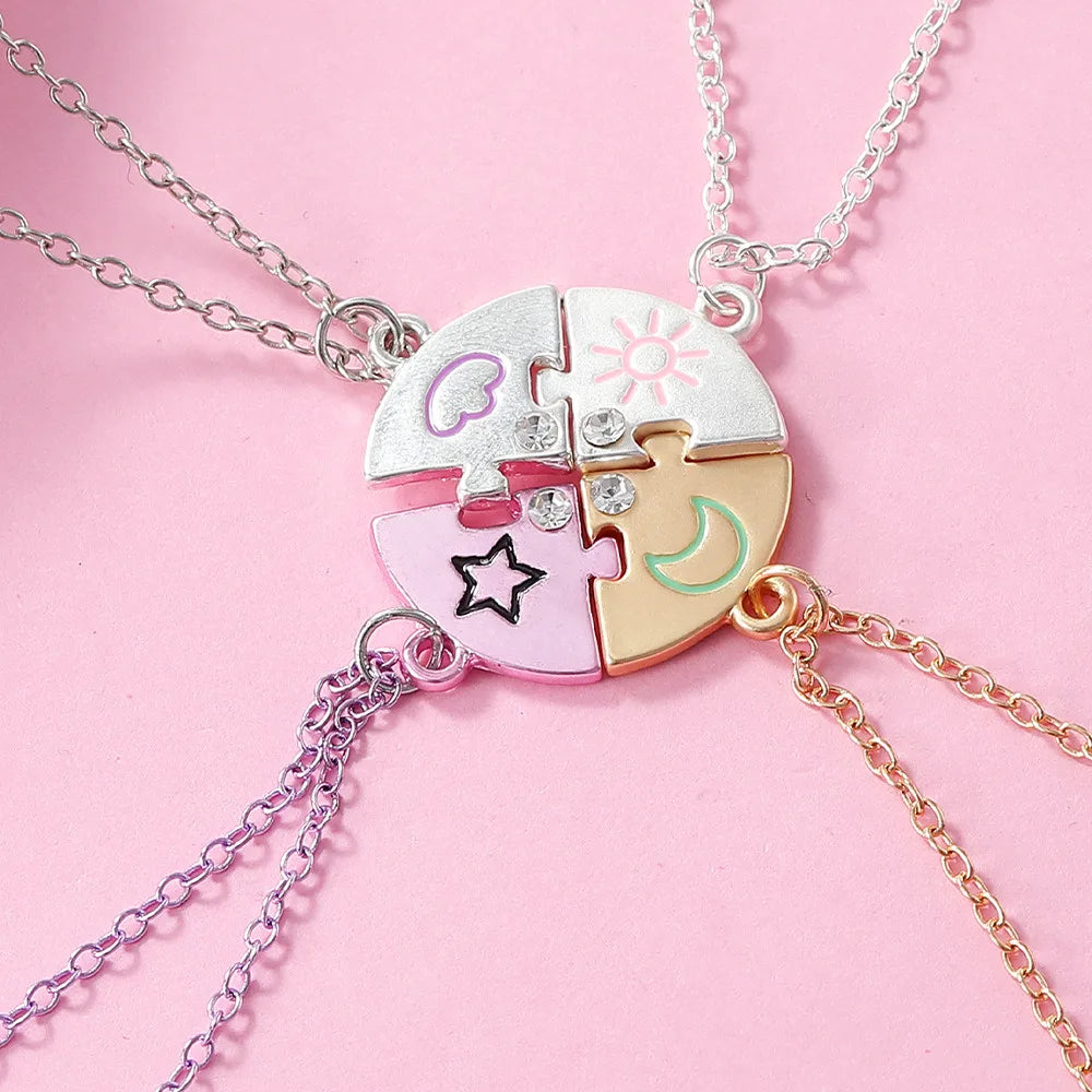 Heart-shaped Best Friend Necklace Set | BFF Friendship Jewelry for Girls