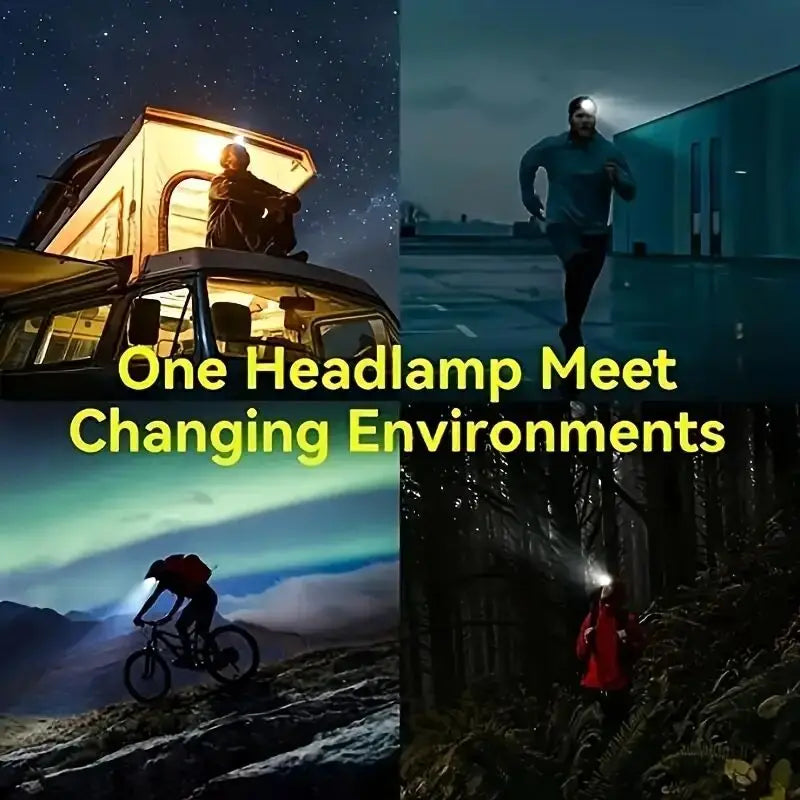 Alonefire HP30 3W LED Headlamp | White and Red Strobe Light for Outdoor Adventures