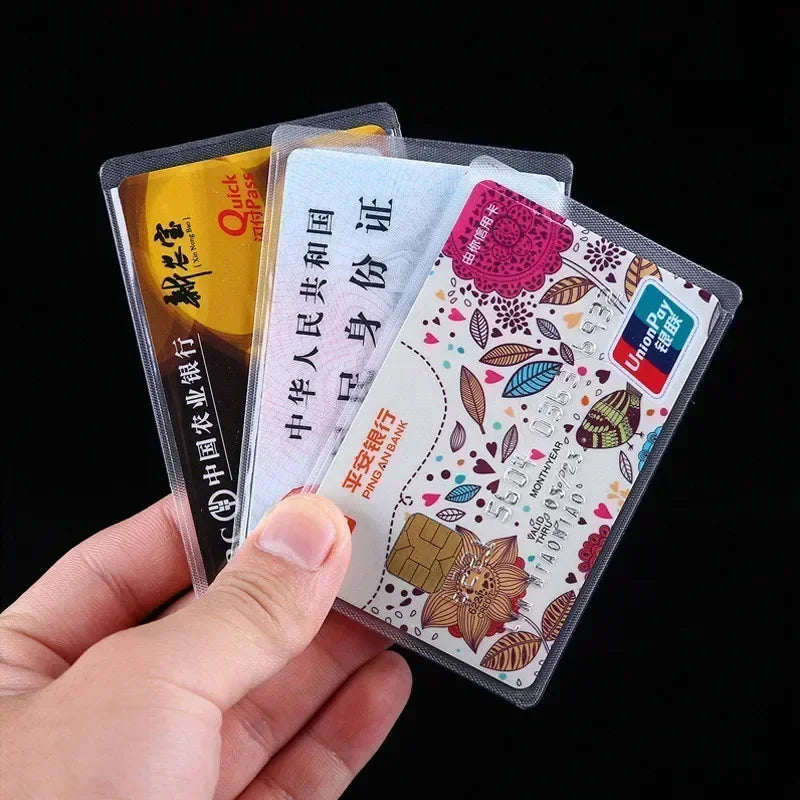 Transparent PVC ID Card Holder | Waterproof Credit Card Protector Pouch