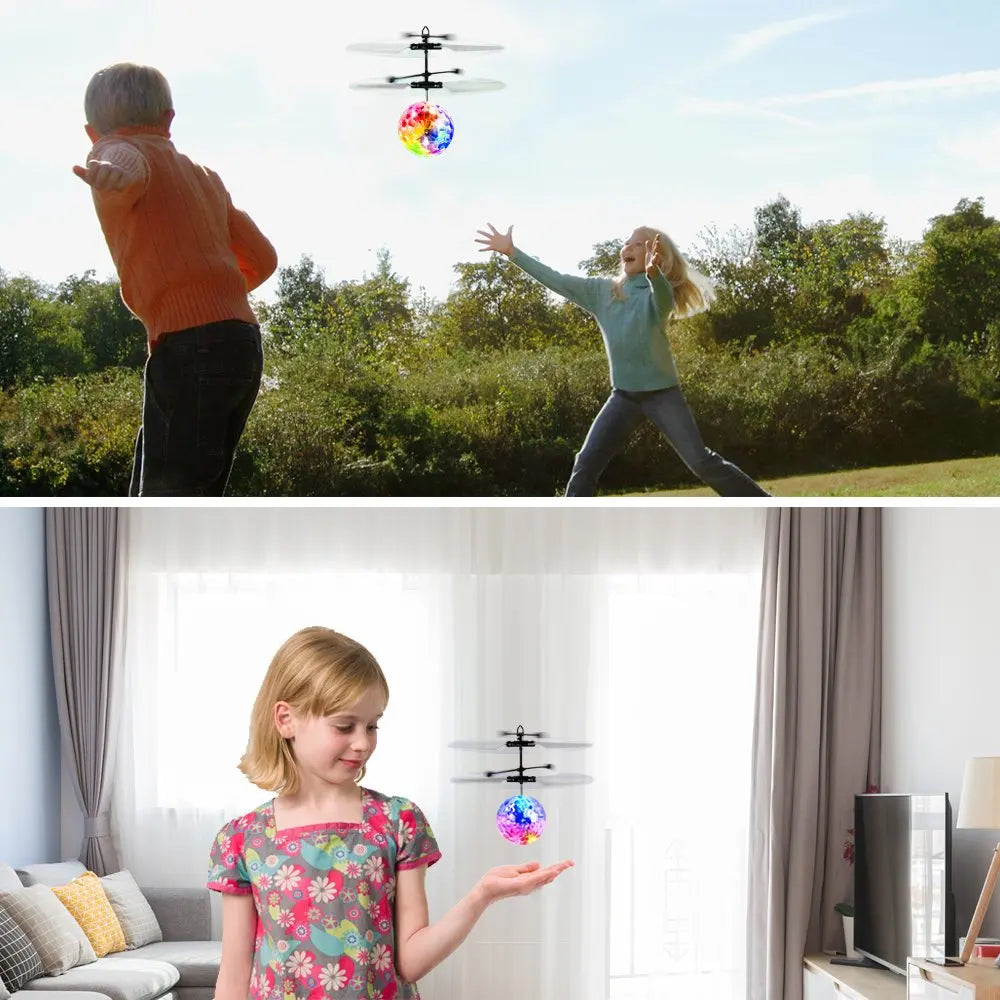 Gesture-controlled Luminous Crystal Ball Pendant | Interactive Light Toy for Kids