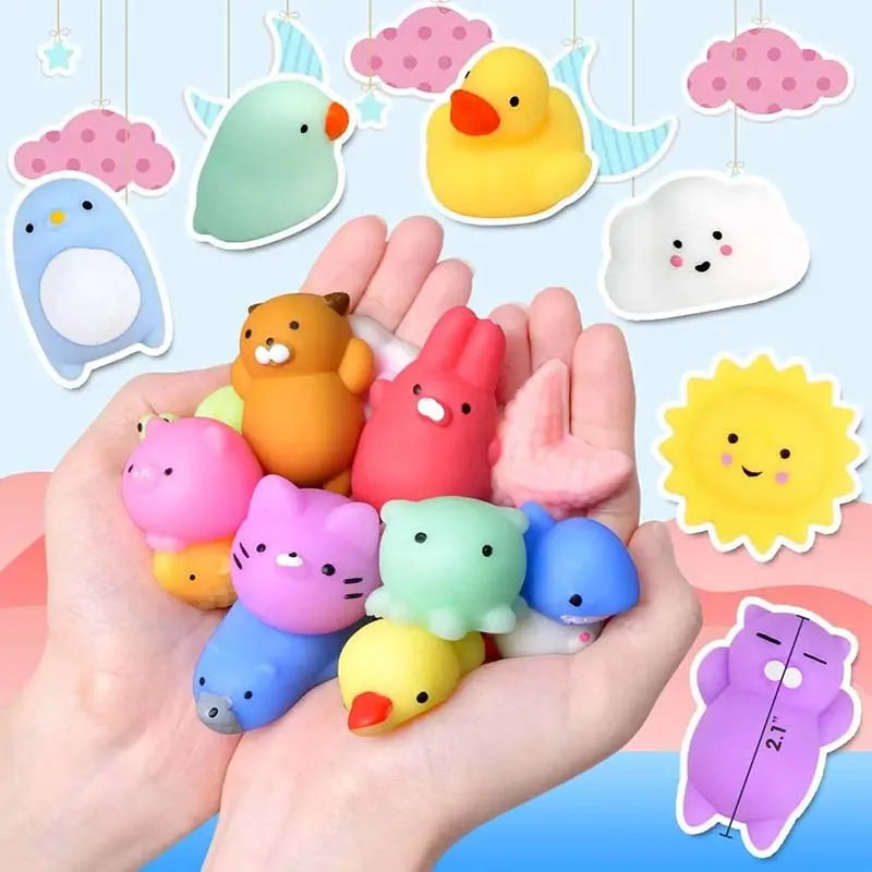 Cute Squishy Fidget Toy | Kawaii Mochi Cat Stress Reliever for Kids and Adults