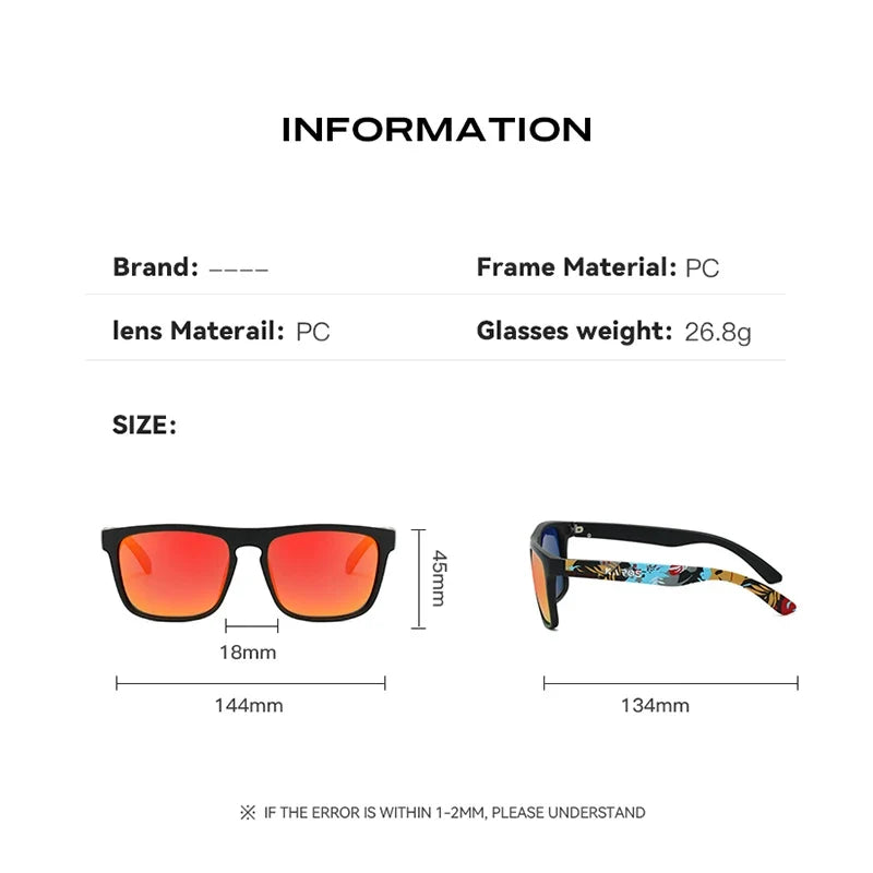 KAROS Polarized Sunglasses | UV400 Square Shades for Outdoor Sports